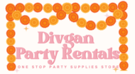 pink retro party planner digital printables logo